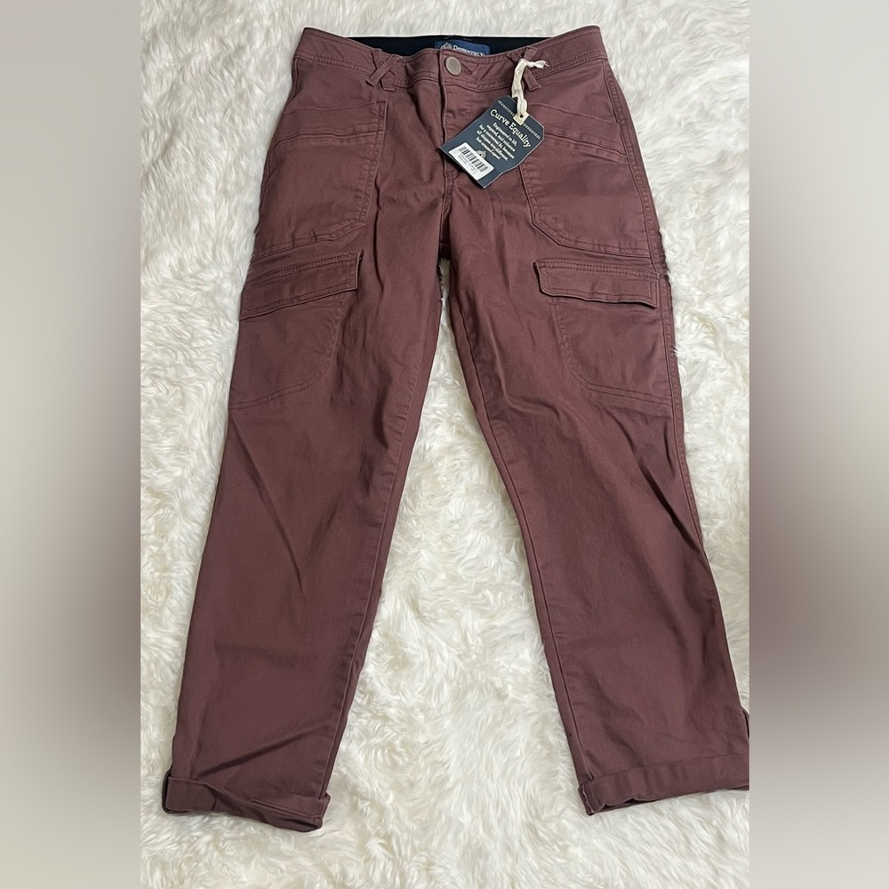 Democracy Brown Cargo Jeans Utility Style